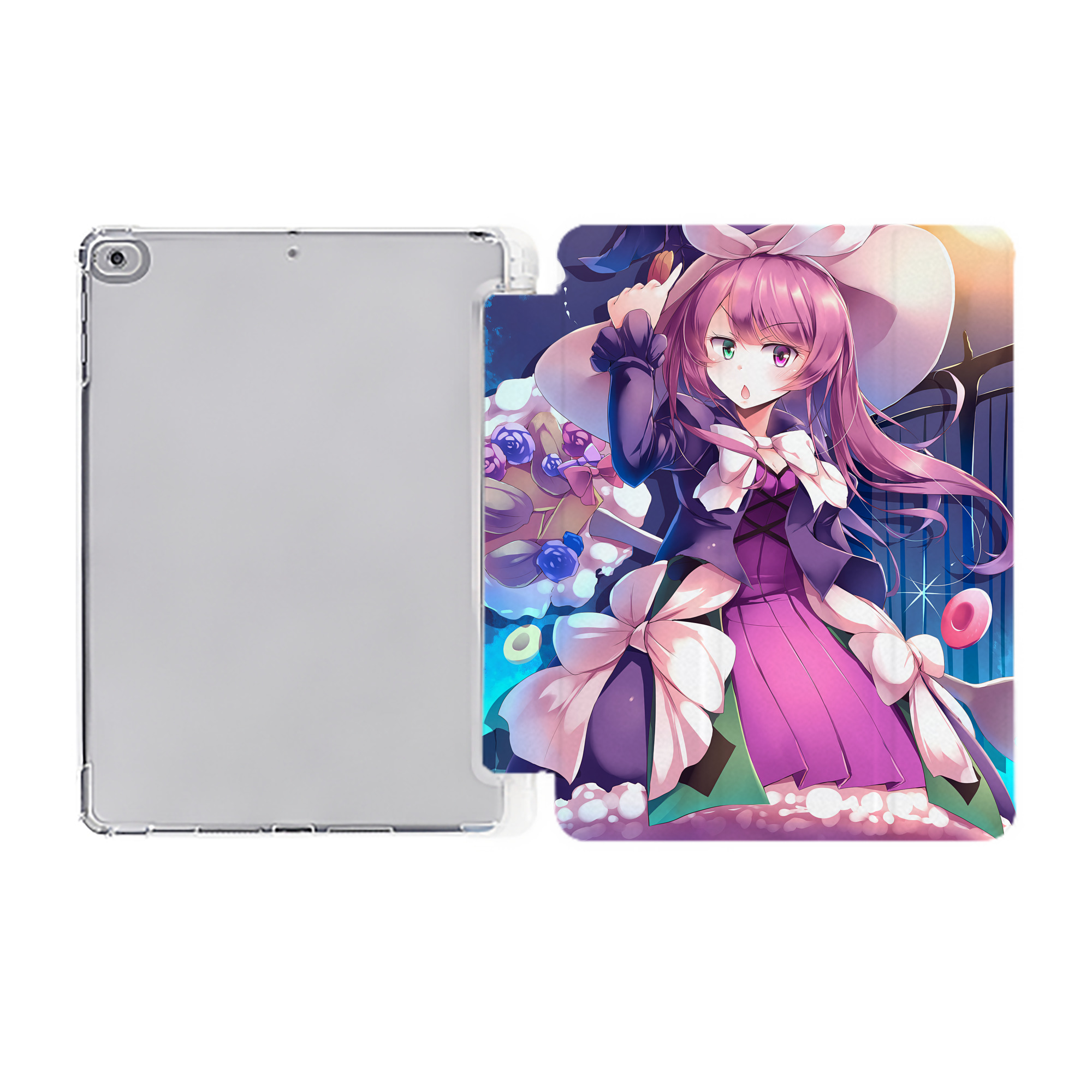 （画像用） 遊☆戯☆王 Yu-Gi-Oh! IPad ケース ペン収納付き 三つ折りスタンド PUレザー×シリコン 対応機種9.5/10.5/10.9インチ
